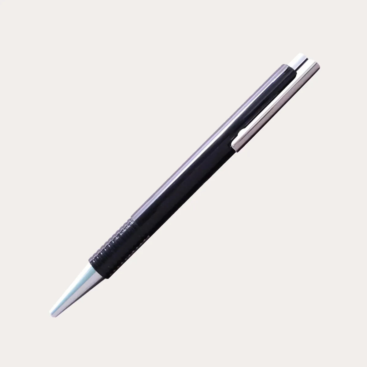 Portable black cylindrical pen